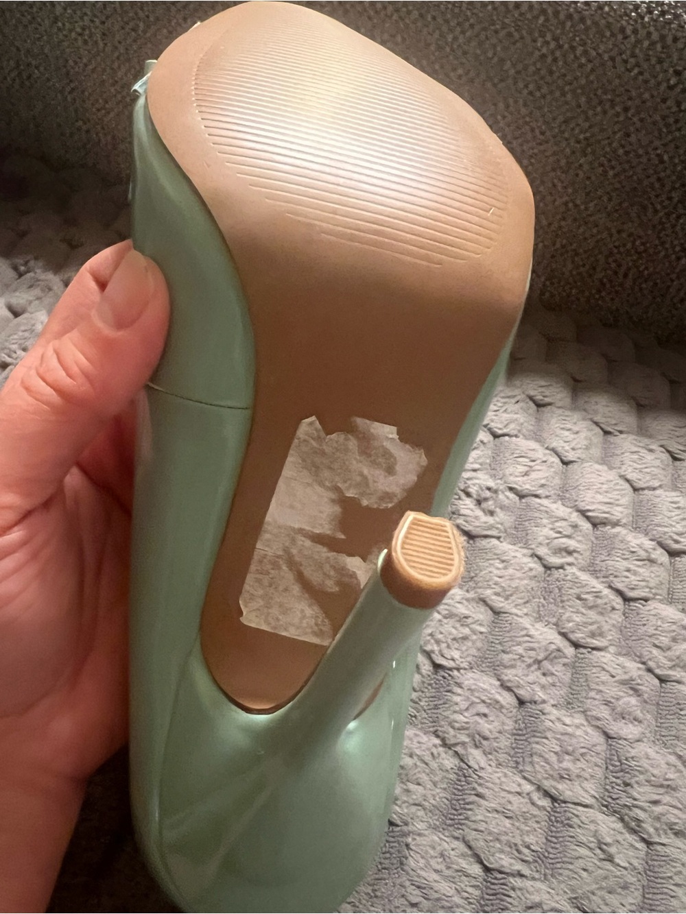 Betsey Johnson Women’s Mint Green Bow Pointed Toe High Heel Pumps, US 6 (no box) - Picture 7 of 9